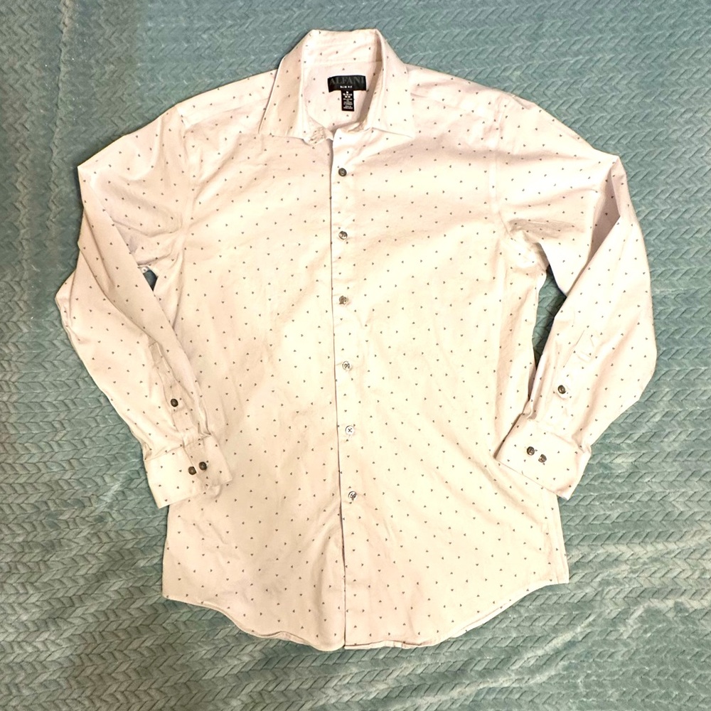 ALFANI Men’s Slim Fit Dress Shirt (15-15 1/2, 32-33)